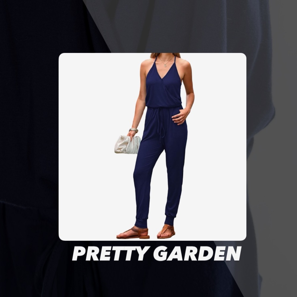 NWOT Pretty Garden Spaghetti Strap Jumpsuit